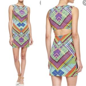 Mara Hoffman Colorful Geometric Pattern Mini Dress XS